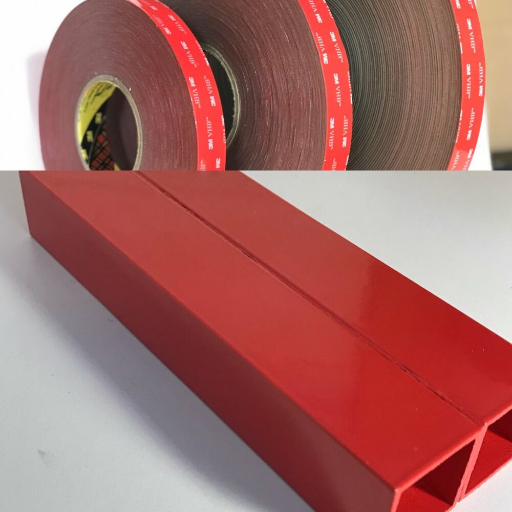 3M GPH (General Purpose High Temp) VHB Double Sided Tape will withstand temperatures up to 230c. GPH Tape is ideal for pre assembly of products before powdercoating