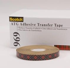 3M - 969 Transfer Tape's adhesive is twice as thick as standard transfer tapes, hence the roll length is 16.5mtr ( as opposed to the standard 33mtr)