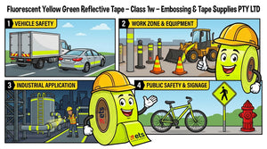 Class 1 Yellow / Green Reflective Tape is used in a wide variety of applications as shown here
