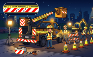 Having Reflective Tape with your message, warning, or logo is very effective in showing visibility of your machinery, or area that you want to bring attention too.