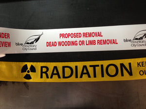 We supply Custom Print & Custom Size Barrier Tape throughout Australia