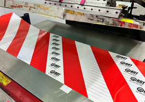 We supply Class 1 custom printed reflective chevron tape Australia wide