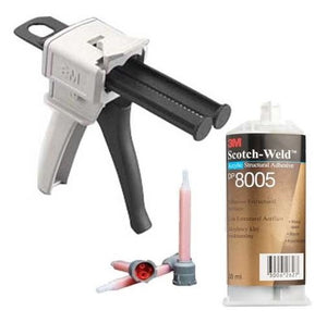 Order everything in one place to get started using 3M's DP8005 Adhesive designed for sticking LSE (Low Surface Energy) plastics.
You get the;
Adhesive - DP8005,
Gun - EPX Plus II Applicator
Nozzles - Orange Mixing nozzles