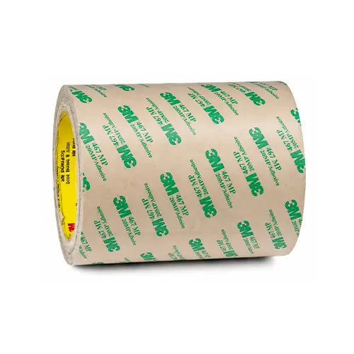 3M 467mp Adhesive Transfer Tape - 300mm x 55mtr is designed to be used as a backing material for Laser Cutting
