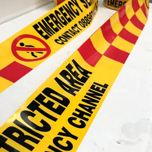 Restricted Area Custom Print Barrier Tape