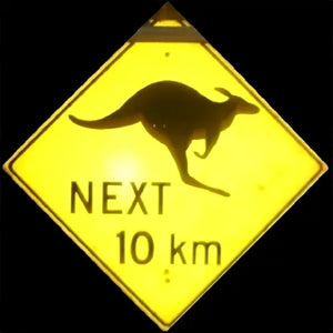 Reflective yellow signage