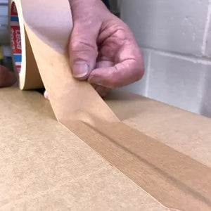 Environmentally Friendly Tesa Paper Packaging Tape is a great alternative to using plastic packaging tape