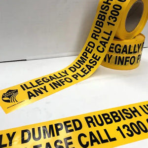 We supply Double Sided Custom Printed Barrier Tape Australia Wide