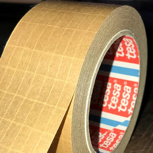 Benefits of using this Tape as opposed to Water Activated Paper Tape include;
No special water activated tape dispenser is required.(No set up) Standard tape guns & teardrop dispensers can be used.
No water