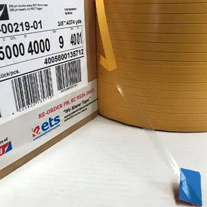 These large rolls of double sided tape have thousands of metres of length per roll. They are also known by many different names