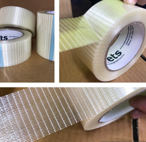 Make sure your strapped goods are strapped with 2 way filament tape to ensure safe transport without breaking