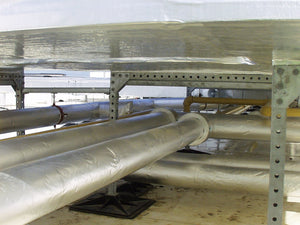 Demo of Venture Clad Foil - Pipe Insulation, also used for Insulation Repair