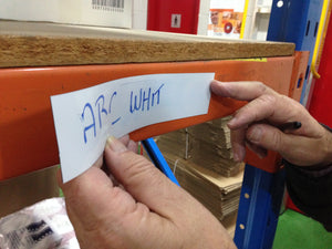 White Faced Magnetic Tape (Whiteboard Magnetic Tape) is ideal for labelling Pallet Racking. Order Online Here