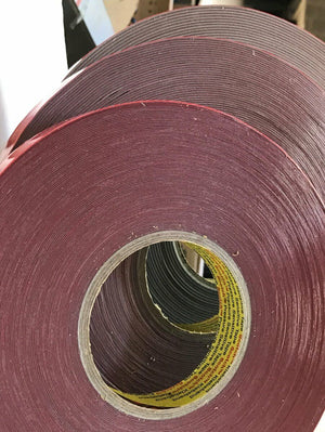 Custom die-cut narrow width high-bond double-sided VST Acribond tape for security seals.