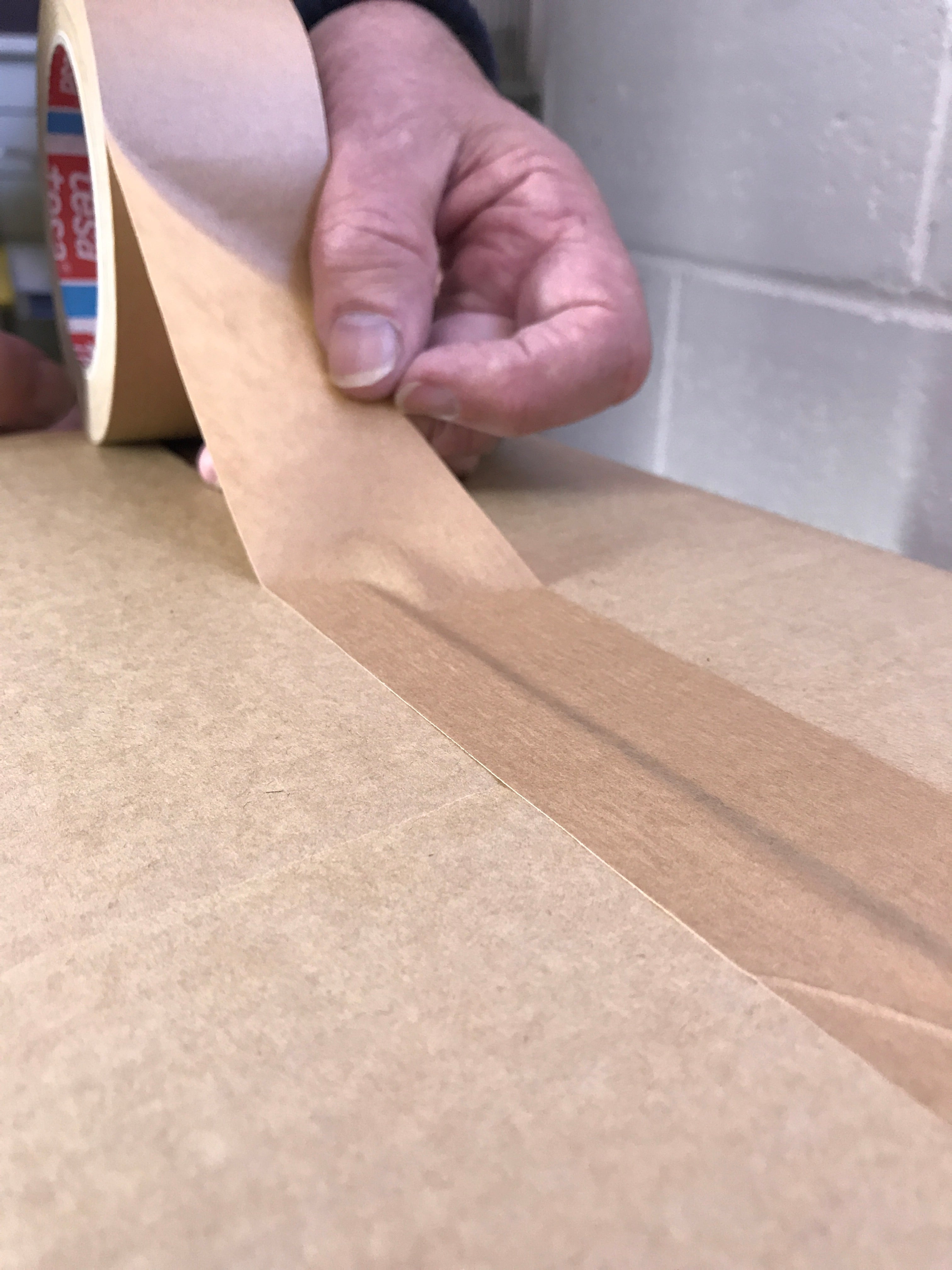 Environmentally Friendly Tesa Paper Packaging Tape is a great alternative to using plastic packaging tape