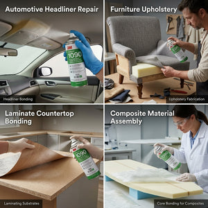 3M Eco Friendly Water Based Adhesive 1090 showing application ideas
