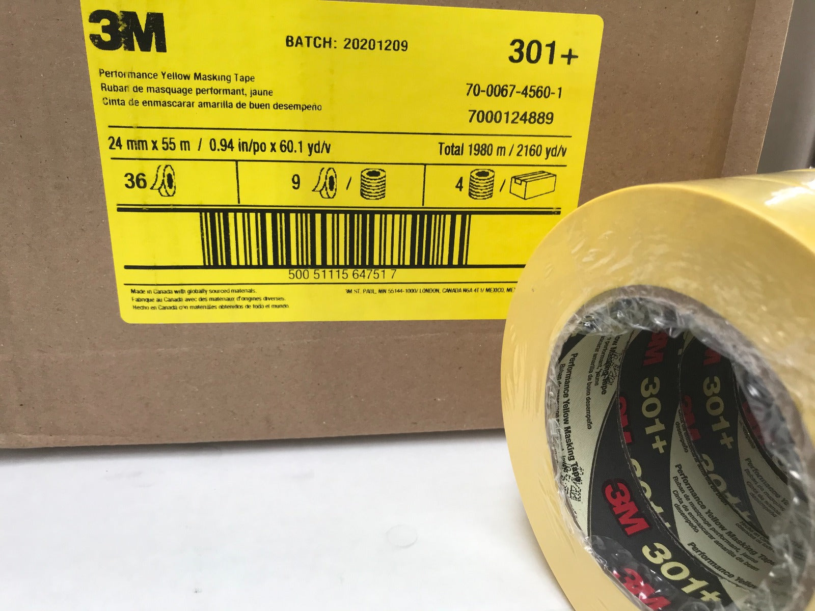 Order 24mm wide Yellow Masking Tape - 3M - 301 Online Here For Australia Wide Delivery