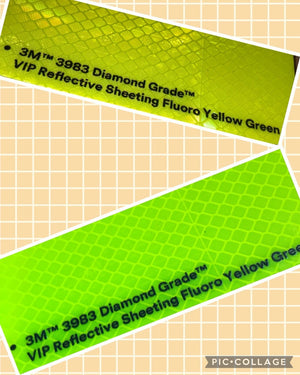3M 3983 Fluoro Yellow Green Reflective shown here