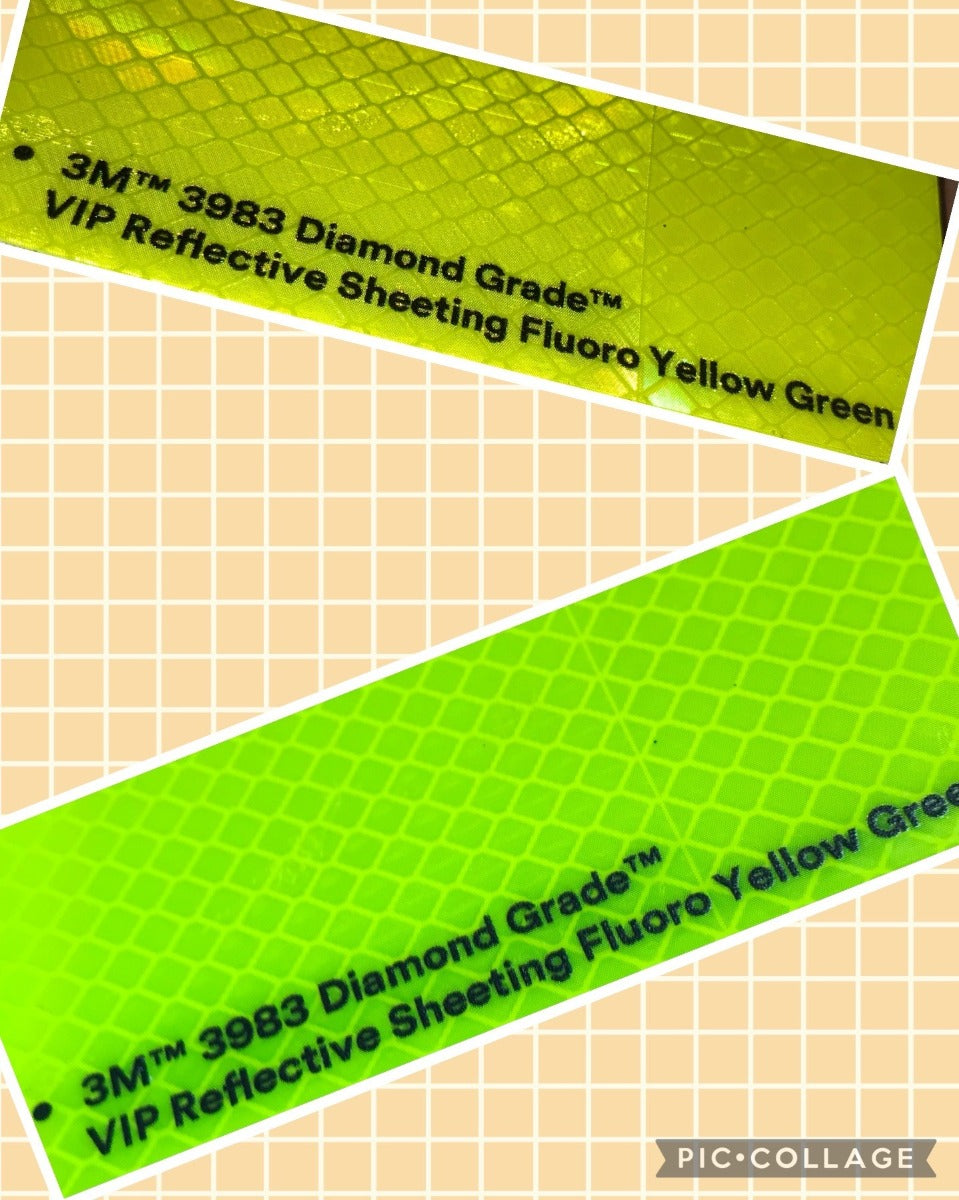 3M 3983 Fluoro Yellow Green Reflective shown here