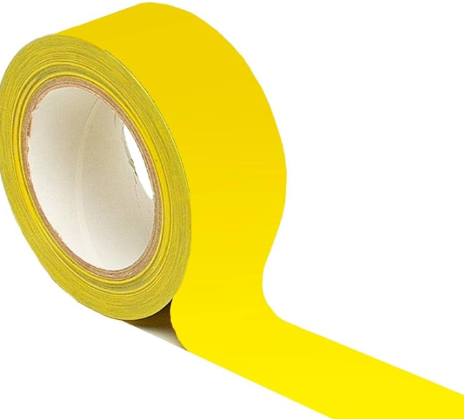 Roll of yellow Sports Court Marking Tape 