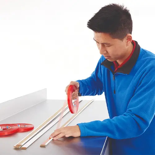 Tesa 4965 D/S tape is easy to apply, with a very high tack.