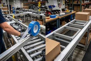 UHMW Tape in use to create smooth Friction Free Surfaces on production lines & on conveyers