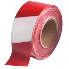 Red/White Non Adhesive Barrier tape