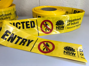 Contact Us for Custom Printed Safety - Warning Tape (Barrier Tape)