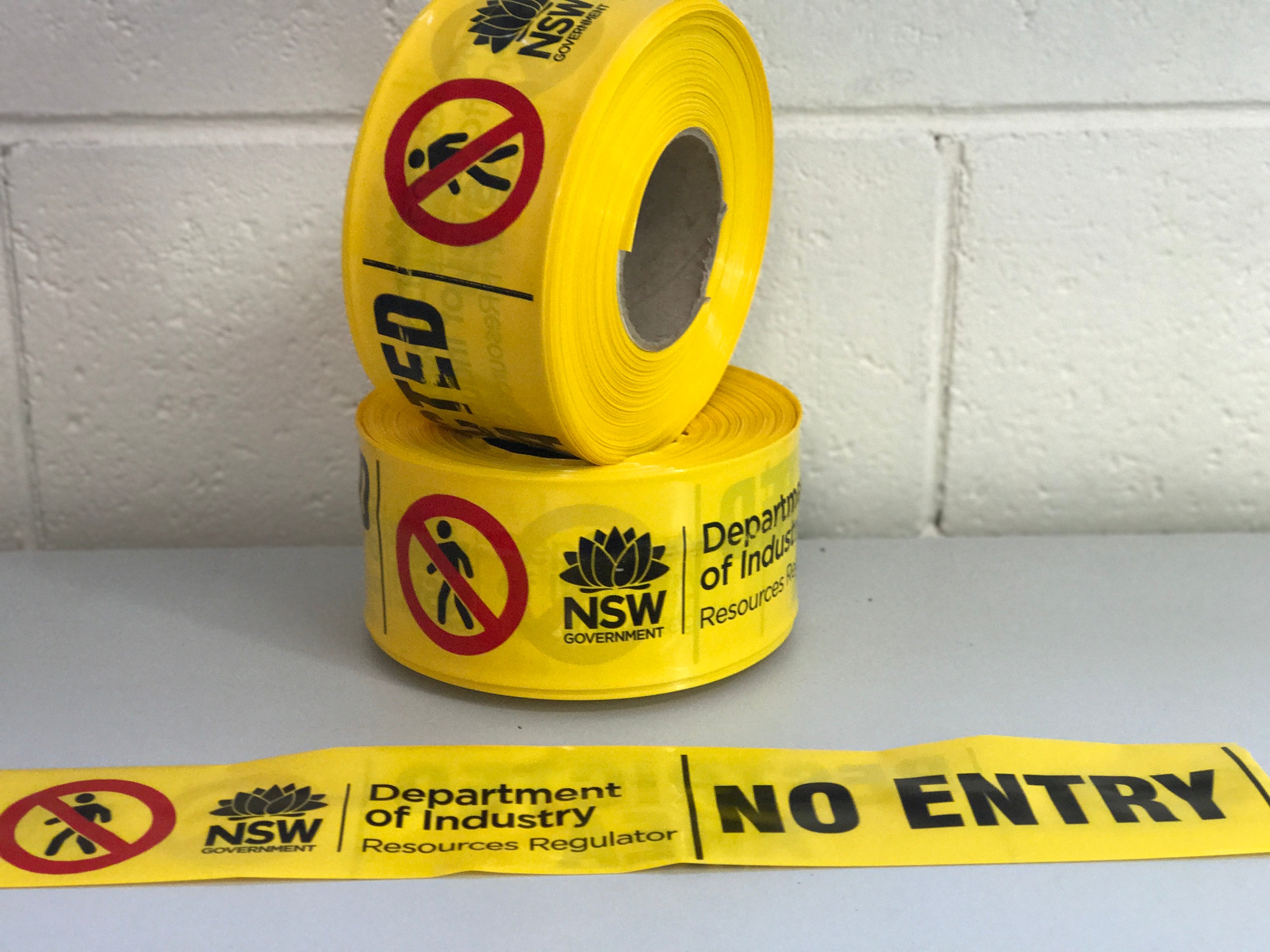 Let Us look after all of YOUR Custom Printing of Plastic Barrier Tape