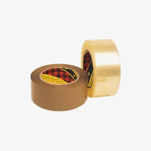 Roll of clear 375 heavy-duty packaging tape for high-strength box sealing.