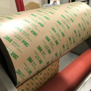 3M Transfer Tape - 468 (0.13mm thick) can be used for laminating on a variety of different plastics & laser cutting