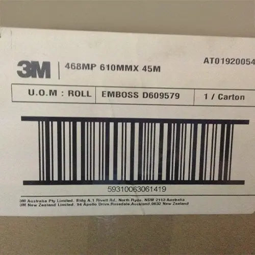 468mp - 3M double sided tape. We stock 600mm wide logs & supply 3M 468 to Sydney