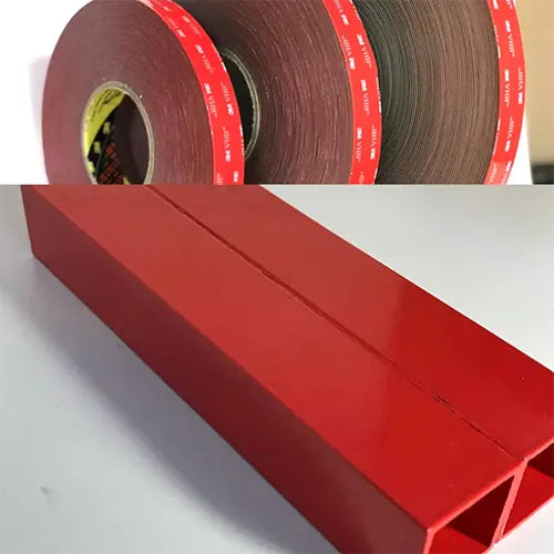 3M GPH (General Purpose High Temp) VHB Double Sided Tape will withstand temperatures up to 230c. GPH Tape is ideal for pre assembly of products before powdercoating