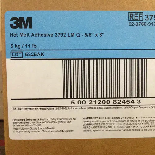 We supply 3792lm adhesive throughout Australia. Order 3M Hot Melt Glue - 3792 Online Here