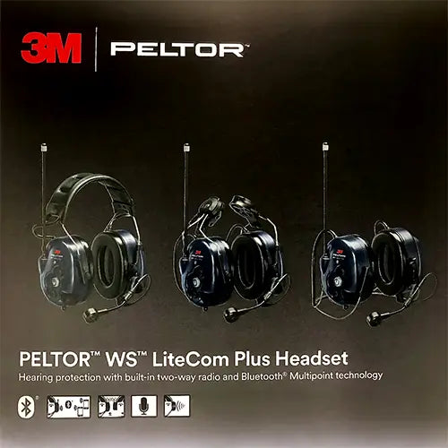 3M Peltor LiteCom Plus - Class 5 Hearing Protection + 2 Way 