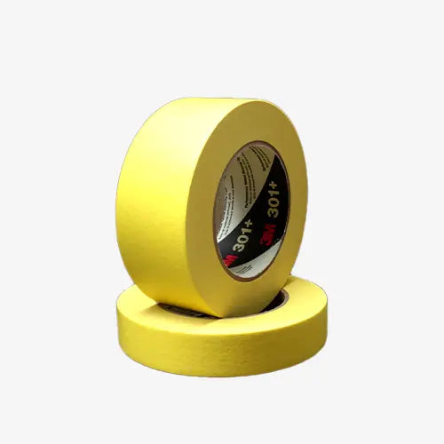 3M Yellow Masking Tape - 301+ Performance Grade - available in 18mm, 24mm, 36mm, 48mm widths