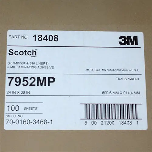 We Supply 7952mp - Sheets of Double Sided Tape  609mm x 914mm - 3M 467 Adhesive Transfer Sheets