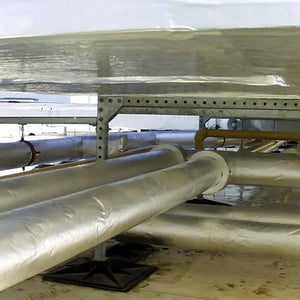 Demo of Venture Clad Foil - Pipe Insulation, also used for Insulation Repair