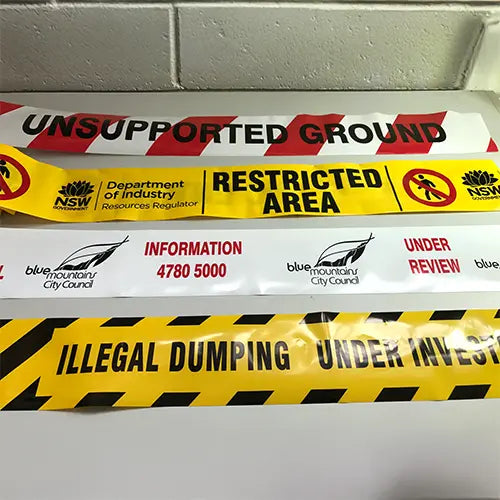 Restricted Area Custom Print Barrier Tape