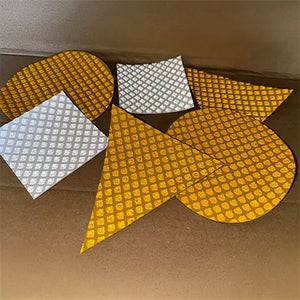 We die cut all types of shapes & sizes of road marking / pavement tape designed for use in outdoor areas