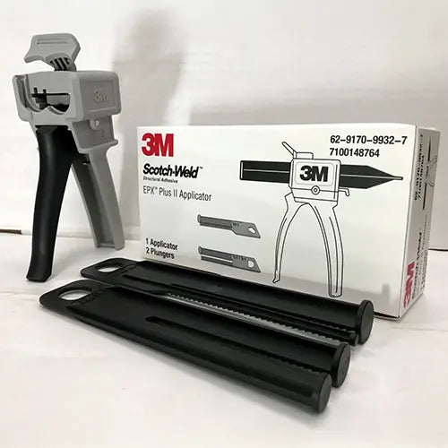 Scotch Weld EPX II Applicators also come with 2 different size plungers, 10:1 ratio & 2:1 ratio.
We supply 3M EPX II Applicators (Glue Guns) Online Here throughout Australia