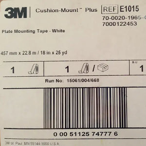 3M Cushion Mount Tape - E 1015 is a 15thou (.38mm) thick Flexographic Tape available to order Online Here