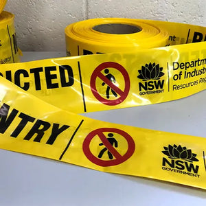Illegal Dumping - Under Investigation Safety Tape Printed To Your Specifications 