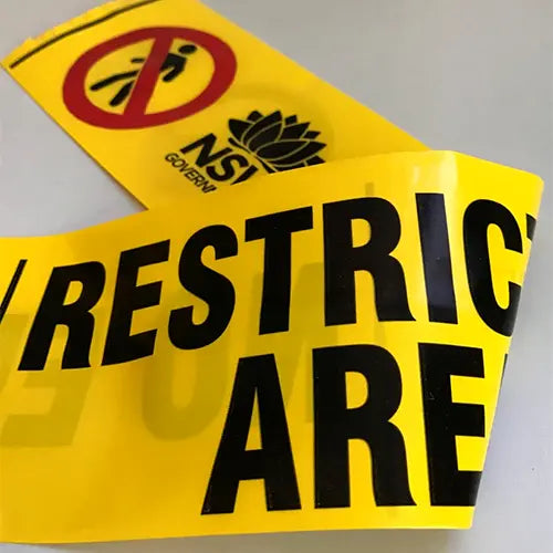 We supply Illegal Dumping Under Investigation Custom Print Barrier Tape To councils & other Government Authorities throughout Australia