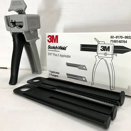 Scotch Weld EPX II Applicators also come with 2 different size plungers, 10:1 ratio & 2:1 ratio.
We supply 3M EPX II Applicators (Glue Guns) Online Here throughout Australia