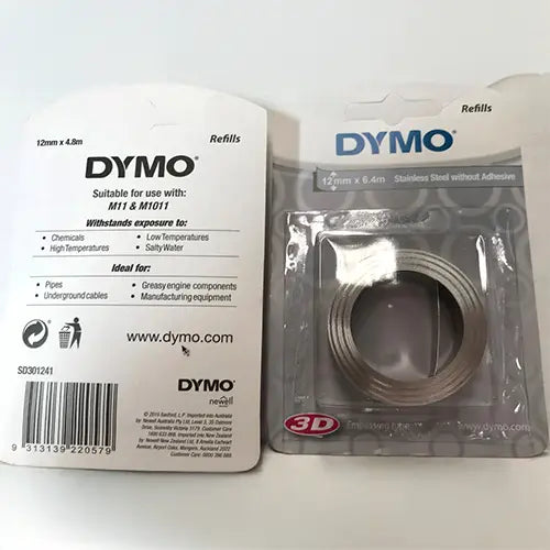 Stainless Steel Tape can have your code / message Imprinted on with our Dymo Metal Tape Embosser. Order Online Here For Australia Wide Delivery