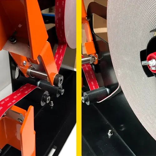 Tape Crew MK-1 will take rolls of foam tape & VHB tapes up to 42cm in diameter !