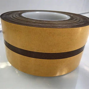 An example of wide adhesive zones with a small non-adhesive area in the middle of this roll of Adhesive Zoned  PTFE  "Teflon" Tape