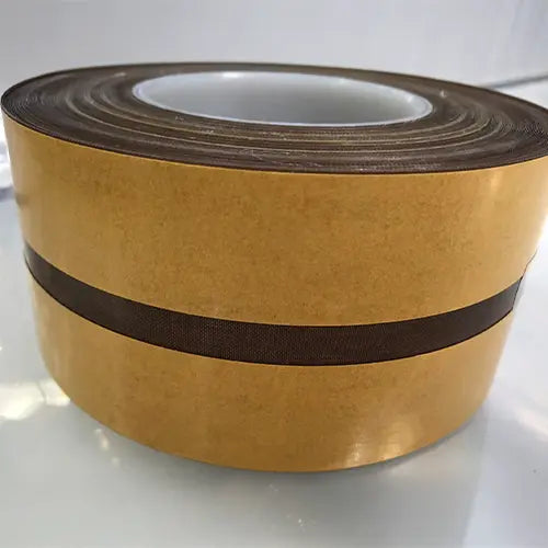 An example of wide adhesive zones with a small non-adhesive area in the middle of this roll of Adhesive Zoned  PTFE  "Teflon" Tape