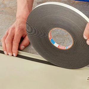 Tesa 66704 is a 4.8mm thick EPDM Foam Tape. At 4.8mm thick, this tape is well constructed to stand the test of time under harsh conditions, as opposed to inferior brands that usually wear out or disintegrate being this thin.